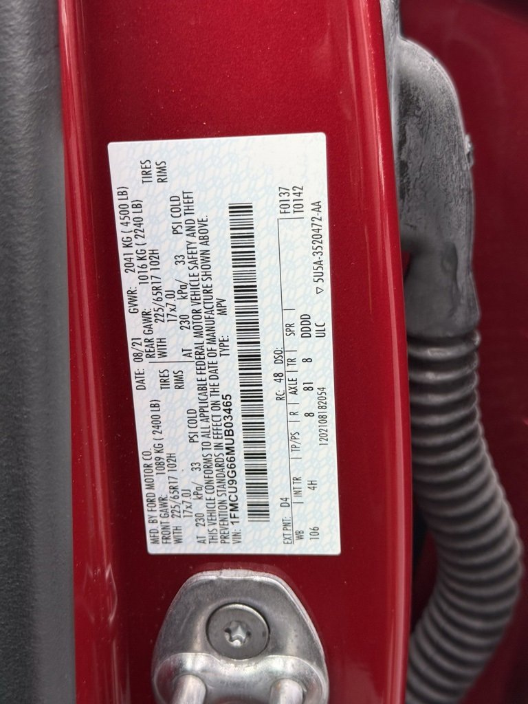 Certified 2021 Ford Escape SE w/ Convenience Package image 33