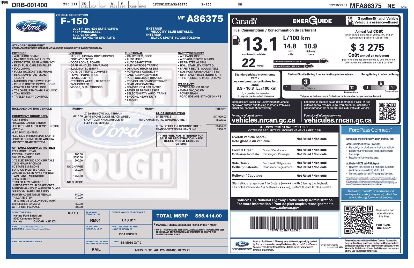 Certified 2021 Ford F150 XLT w/ Equipment Group 302A High AWD/4WD image 4