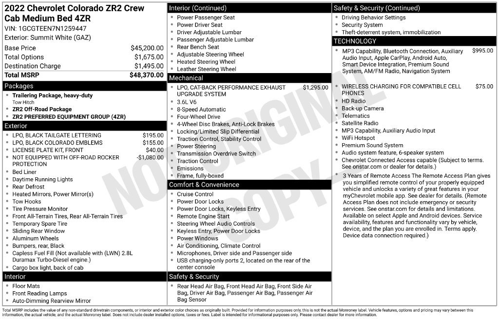 Used 2022 Chevrolet Colorado ZR2 AWD/4WD image 44