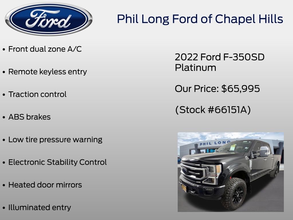 Certified 2022 Ford F350 Platinum w/ Tremor Off-Road Package AWD/4WD image 40