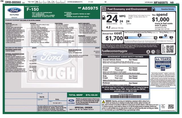 Certified 2021 Ford F150 Limited AWD/4WD image 38