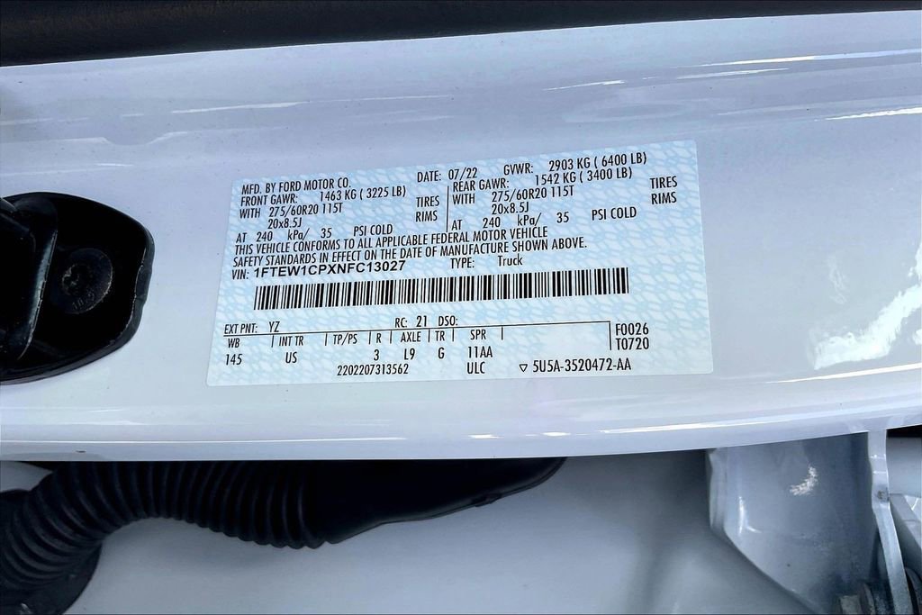 Certified 2022 Ford F150 XLT w/ Equipment Group 302A High image 20