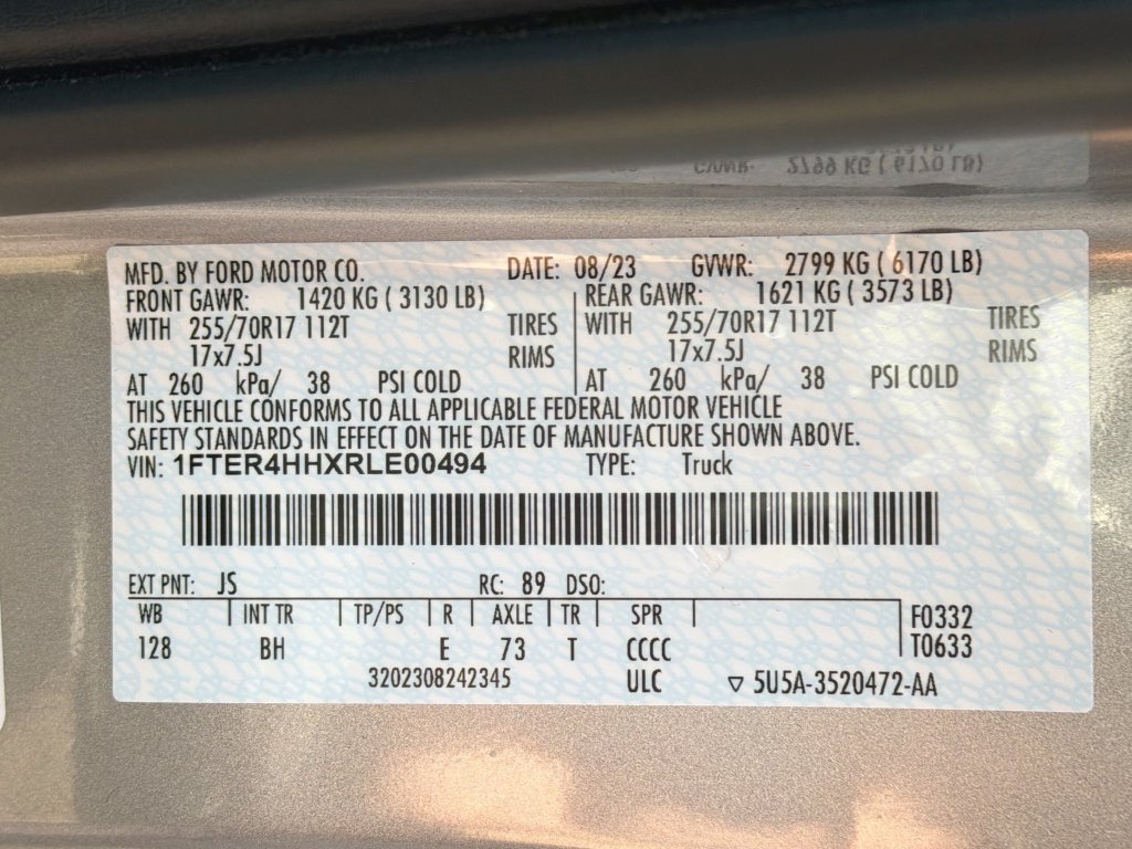 Certified 2024 Ford Ranger XLT w/ Equipment Group 301A High AWD/4WD image 34