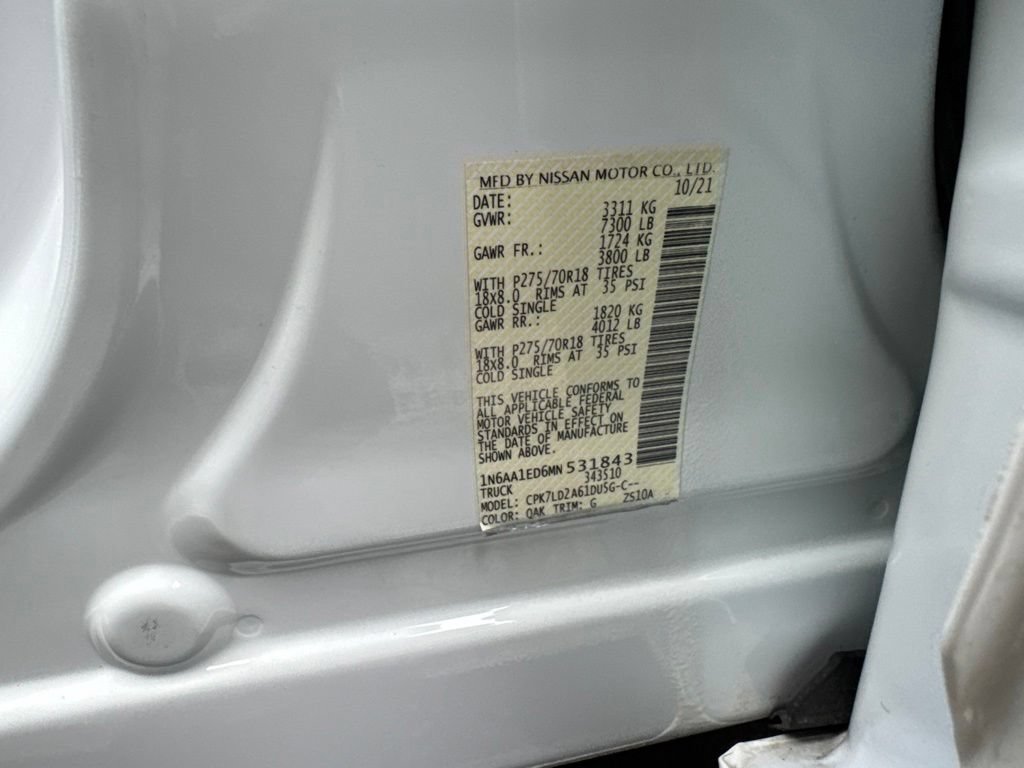 Used 2021 Nissan Titan PRO-4X w/ Pro-4x Convenience Package AWD/4WD image 12