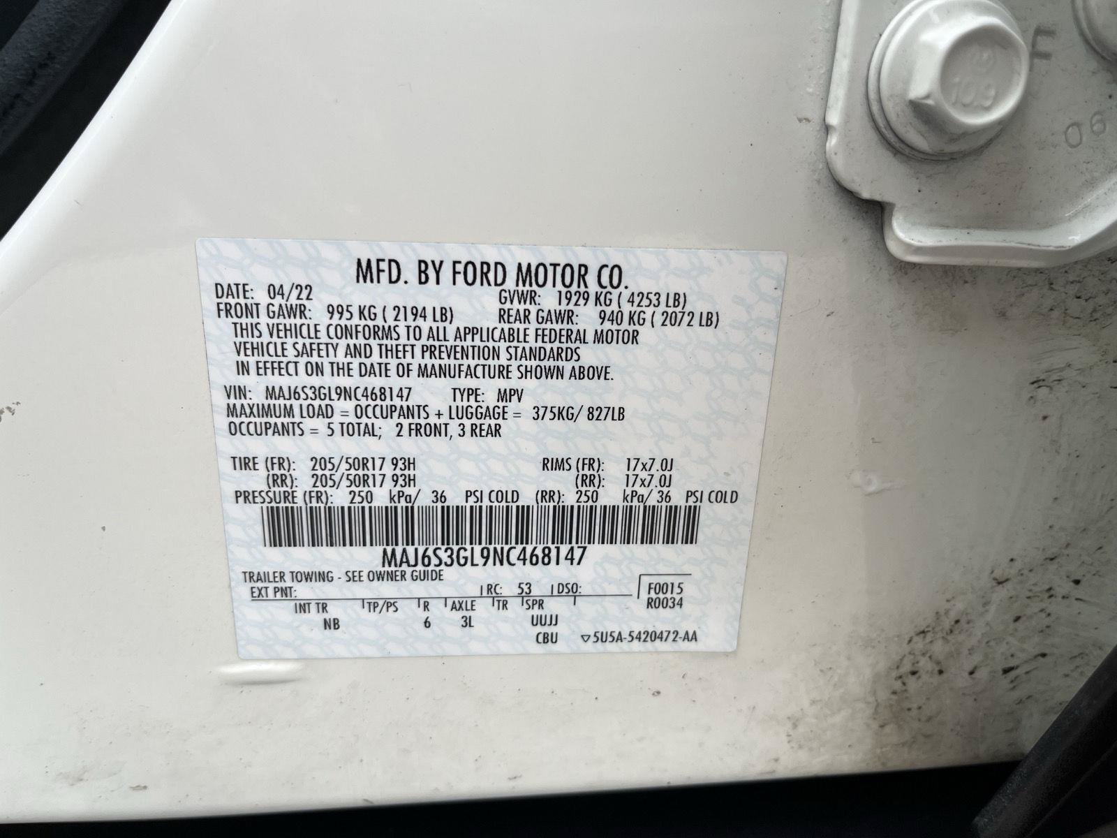 Certified 2022 Ford EcoSport SE w/ SE Convenience Package AWD/4WD image 29