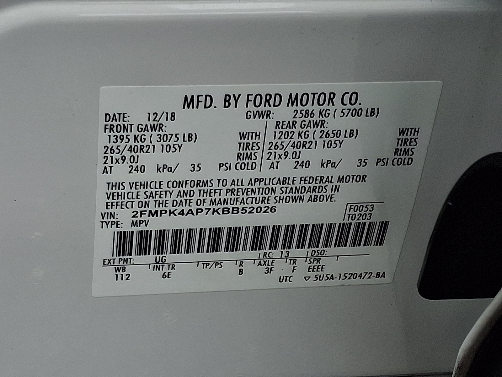 Certified 2019 Ford Edge ST w/ Equipment Group 401A AWD/4WD image 27