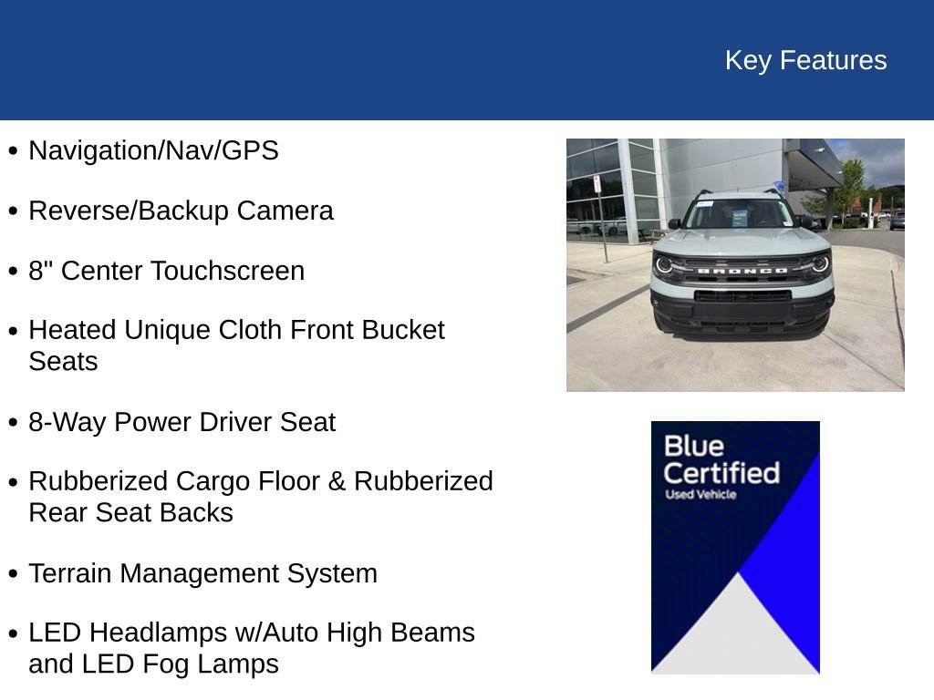 Certified 2023 Ford Bronco Sport Big Bend w/ Convenience Package AWD/4WD image 31