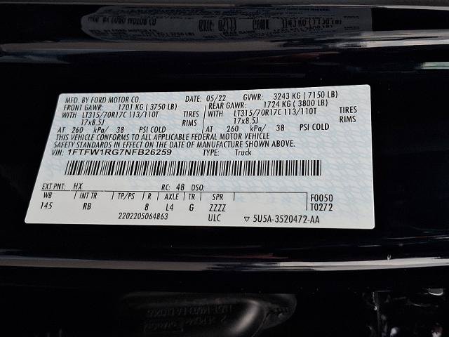 Certified 2022 Ford F150 Raptor w/ Equipment Group 801A High AWD/4WD image 27