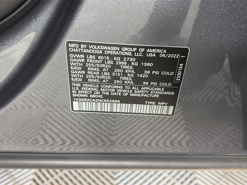 Used 2022 Volkswagen Atlas SE image 9