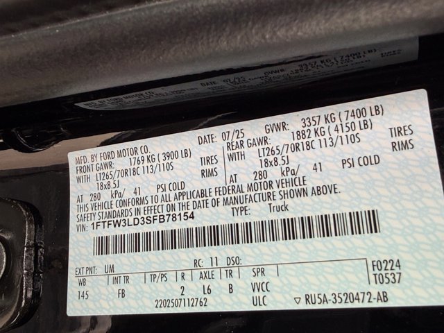Certified 2025 Ford F150 XLT w/ Equipment Group 302A MID image 34