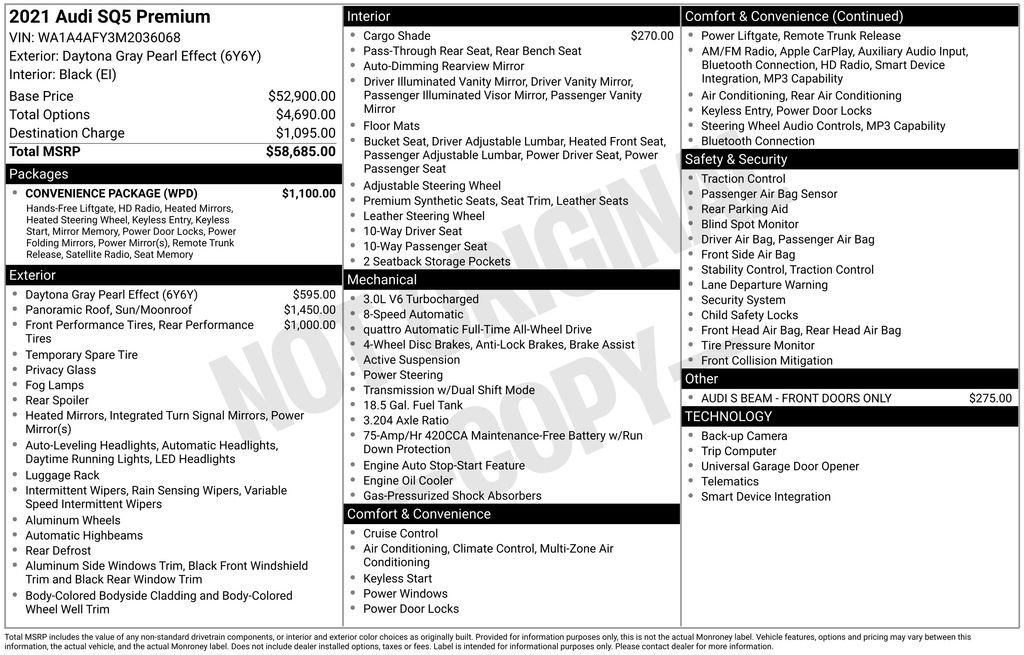 Used 2021 Audi SQ5 Premium w/ Convenience Package image 33