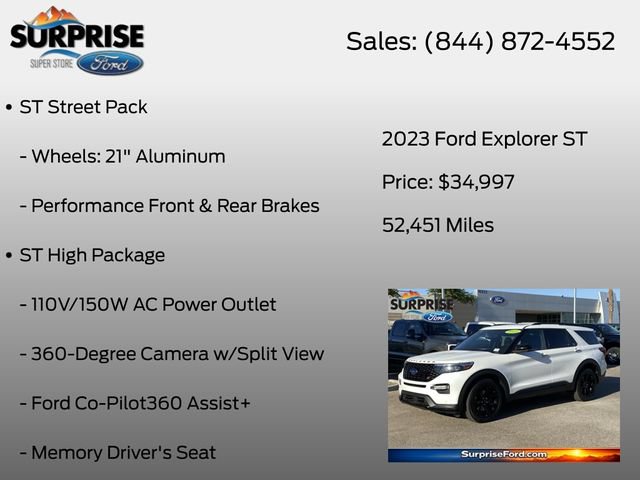 Certified 2023 Ford Explorer ST w/ Equipment Group 401A AWD/4WD image 13
