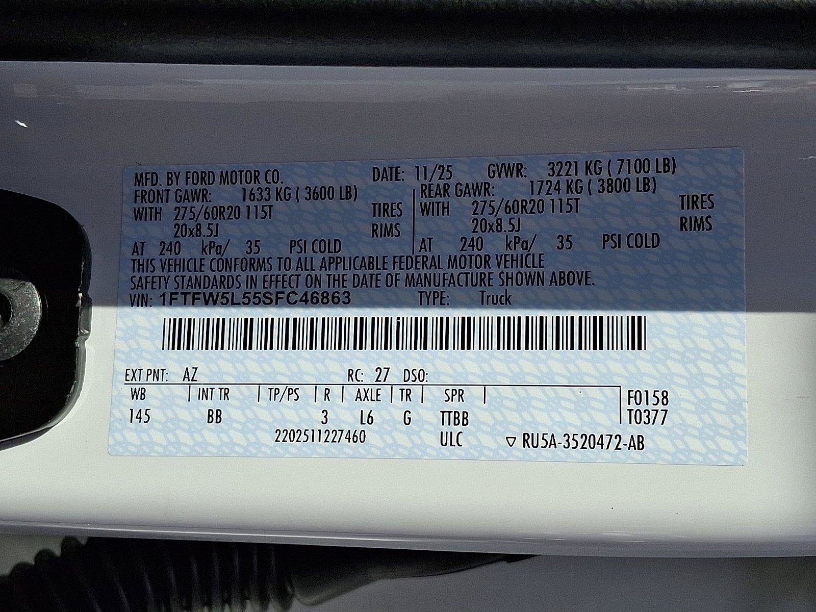 Certified 2025 Ford F150 Lariat w/ Equipment Group 501A Mid AWD/4WD image 31