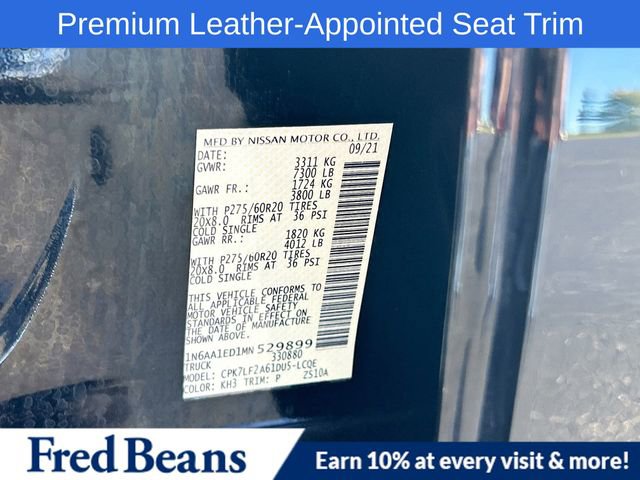 Used 2021 Nissan Titan Platinum Reserve w/ Moonroof Package image 36