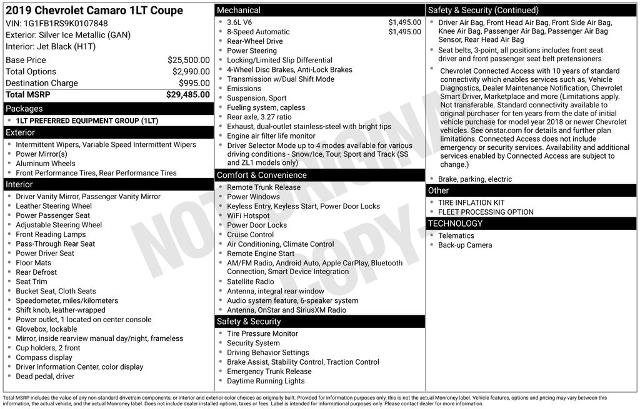 Used 2019 Chevrolet Camaro LT image 30