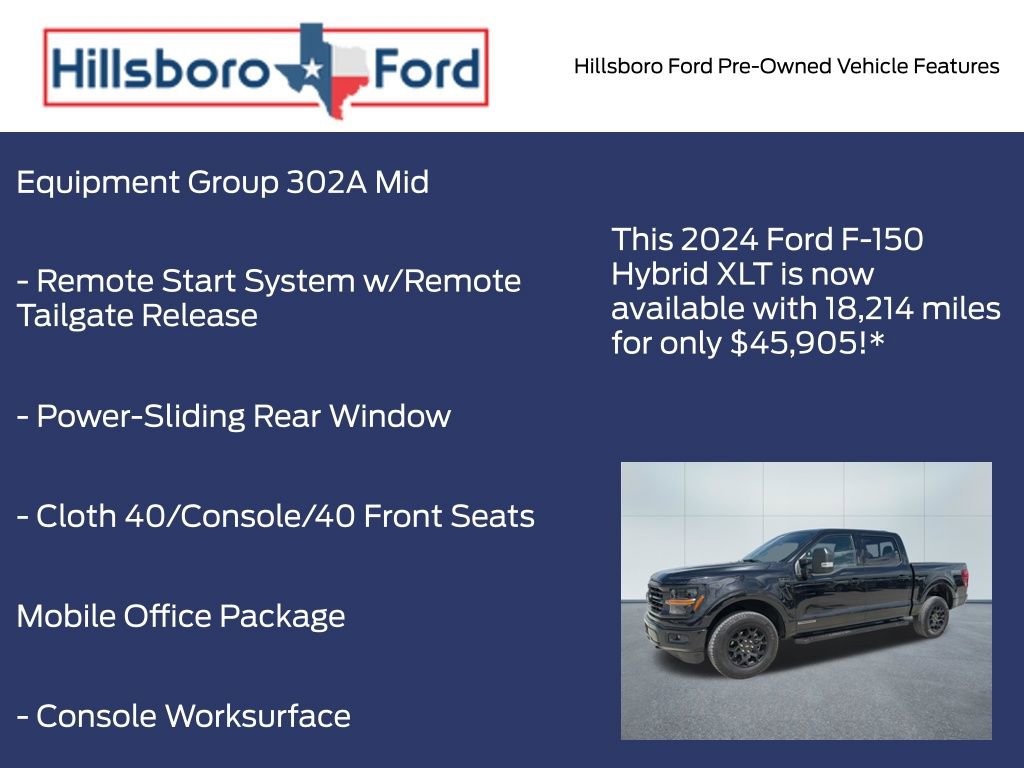 Certified 2024 Ford F150 XLT w/ Equipment Group 302A MID AWD/4WD image 13