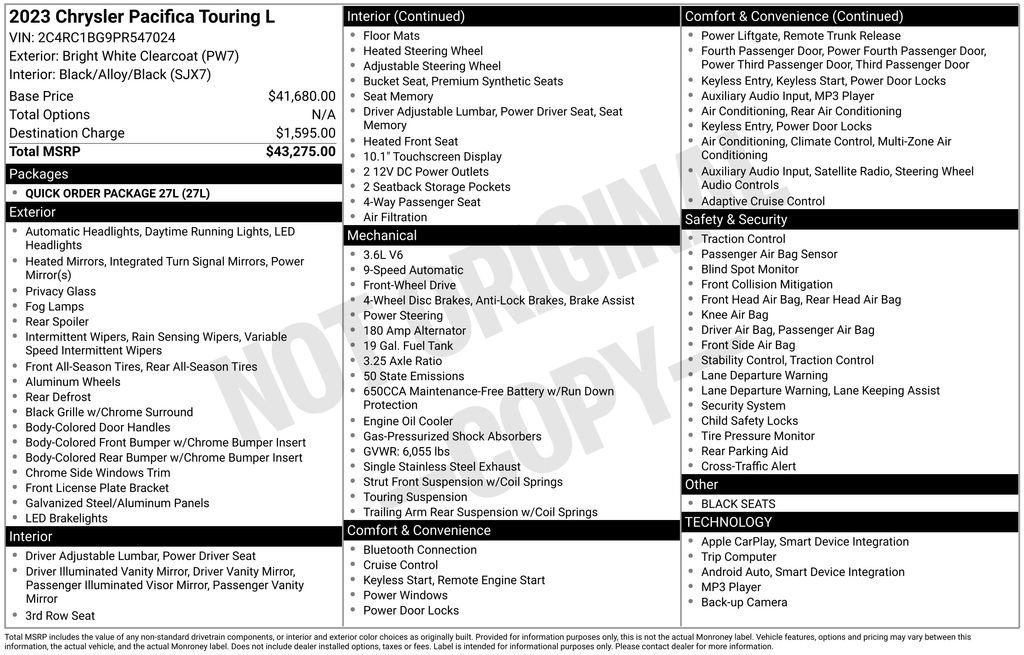Used 2023 Chrysler Pacifica Touring-L image 6