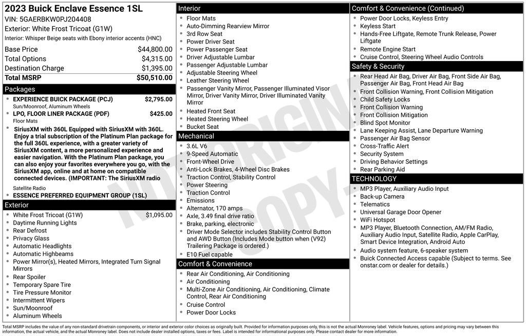 Used 2023 Buick Enclave Essence w/ Experience Buick Package FWD image 25