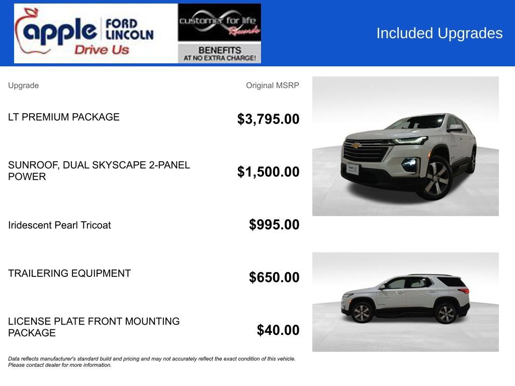 Used 2022 Chevrolet Traverse LT w/ LT Premium Package image 10