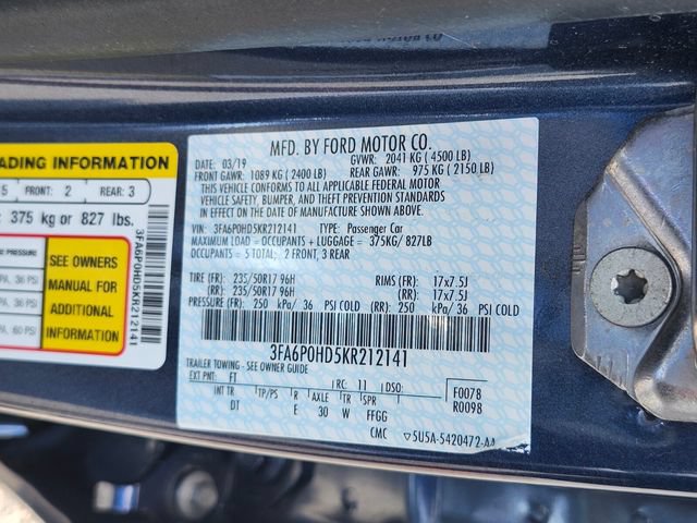 Certified 2019 Ford Fusion SE FWD image 33