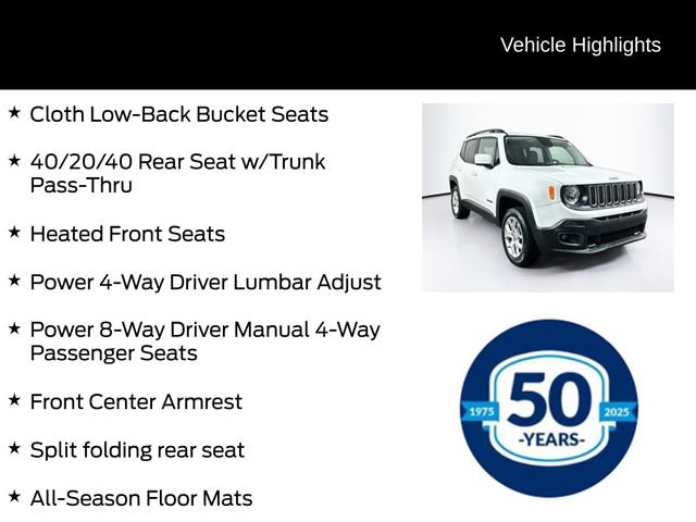 Used 2017 Jeep Renegade Latitude w/ Popular Equipment Group AWD/4WD image 16