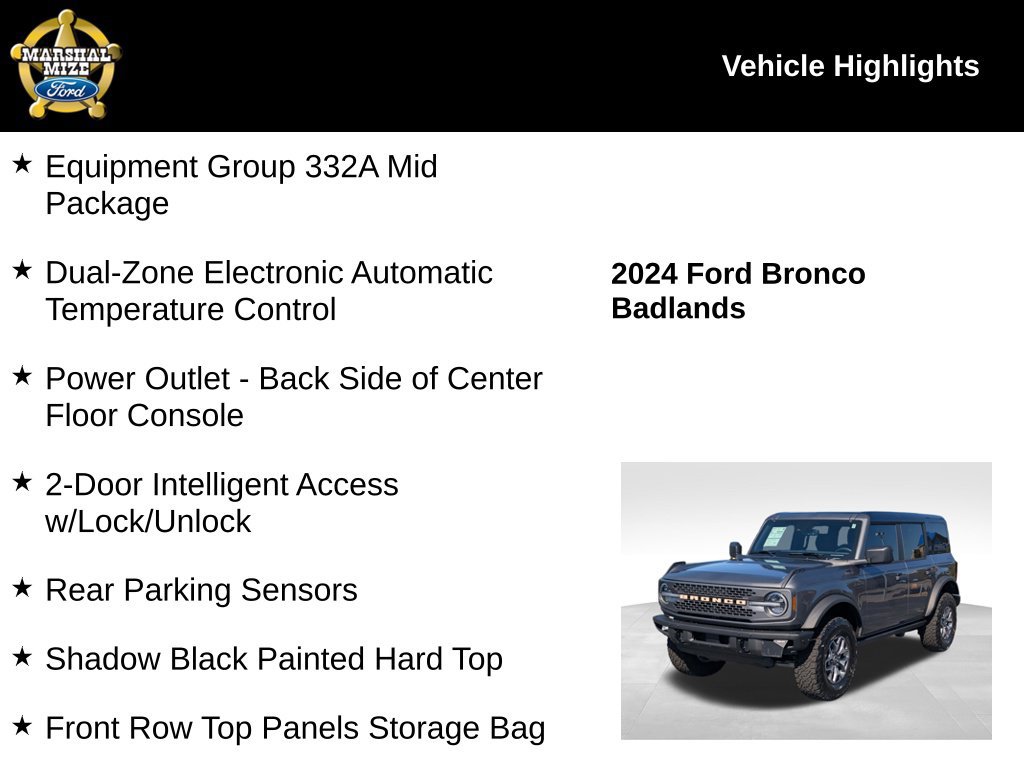 Certified 2024 Ford Bronco Badlands AWD/4WD image 2