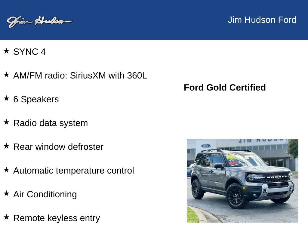 Certified 2026 Ford Bronco Sport Badlands w/ Sasquatch Badlands Package AWD/4WD image 13