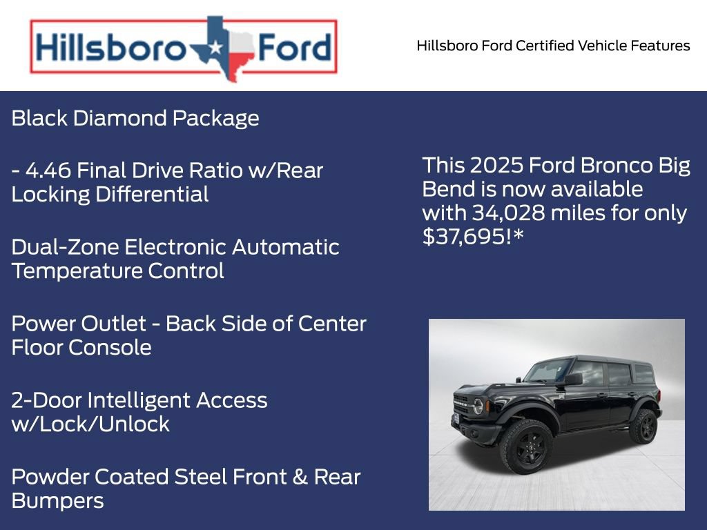 Certified 2025 Ford Bronco Big Bend w/ Black Diamond Package AWD/4WD image 17