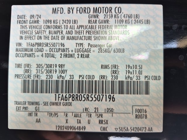 Certified 2024 Ford Mustang Dark Horse w/ Dark Horse Handlin Package RWD image 36