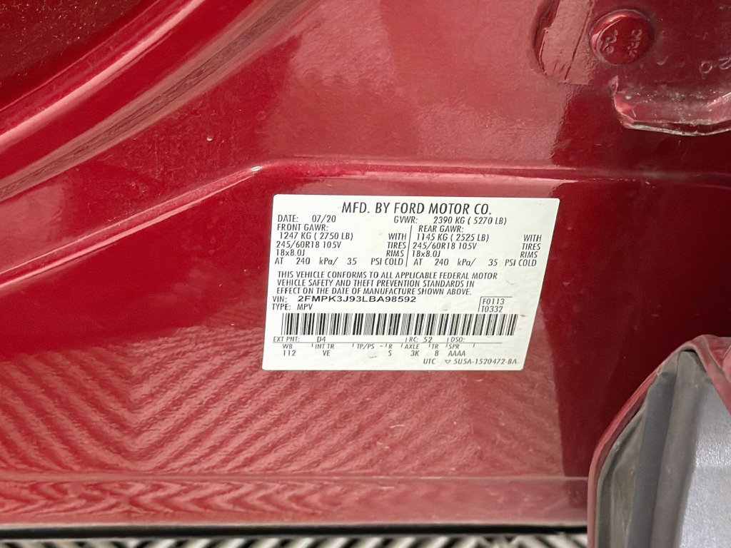 Certified 2020 Ford Edge SEL w/ Convenience Package FWD image 30