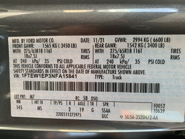 Certified 2022 Ford F150 XLT w/ Equipment Group 302A High AWD/4WD image 20