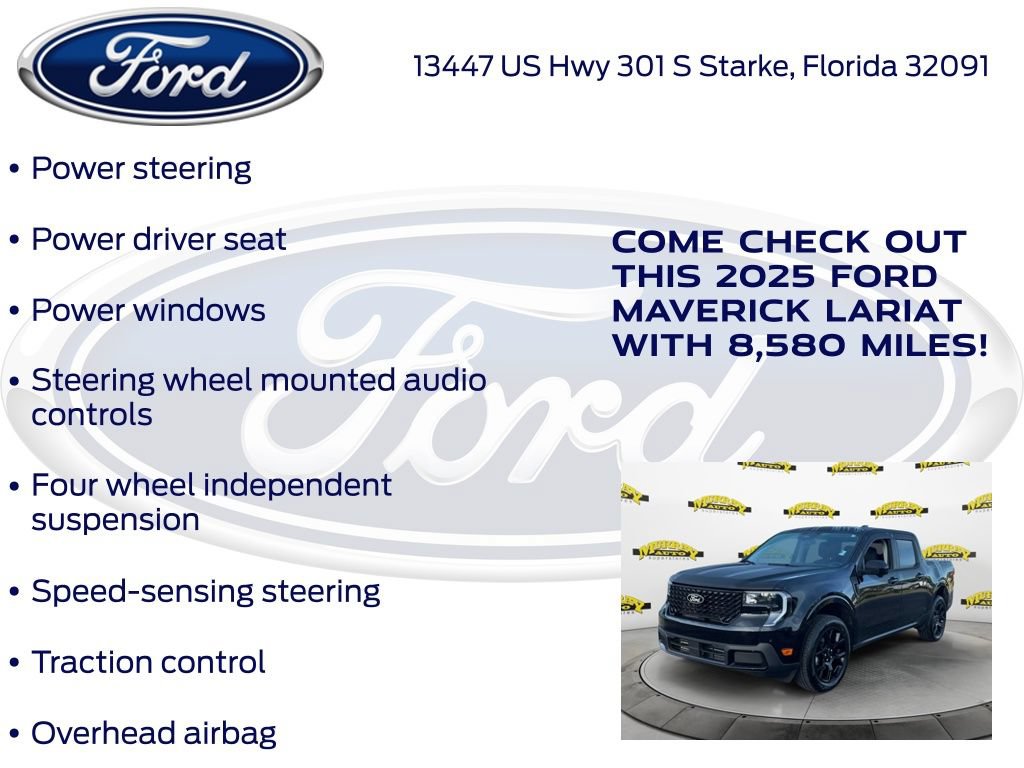 Certified 2025 Ford Maverick Lariat w/ Black Appearance Package AWD/4WD image 32