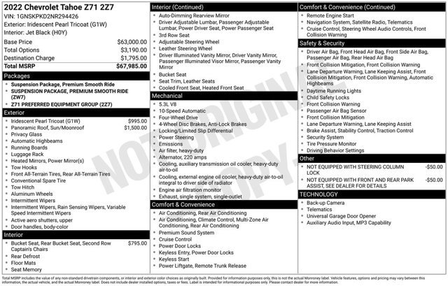Used 2022 Chevrolet Tahoe Z71 AWD/4WD image 29