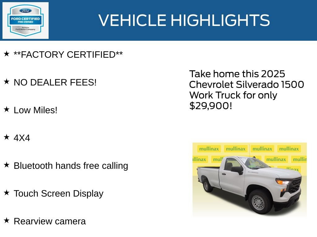 Used 2025 Chevrolet Silverado 1500 W/T w/ Trailering Package AWD/4WD image 12