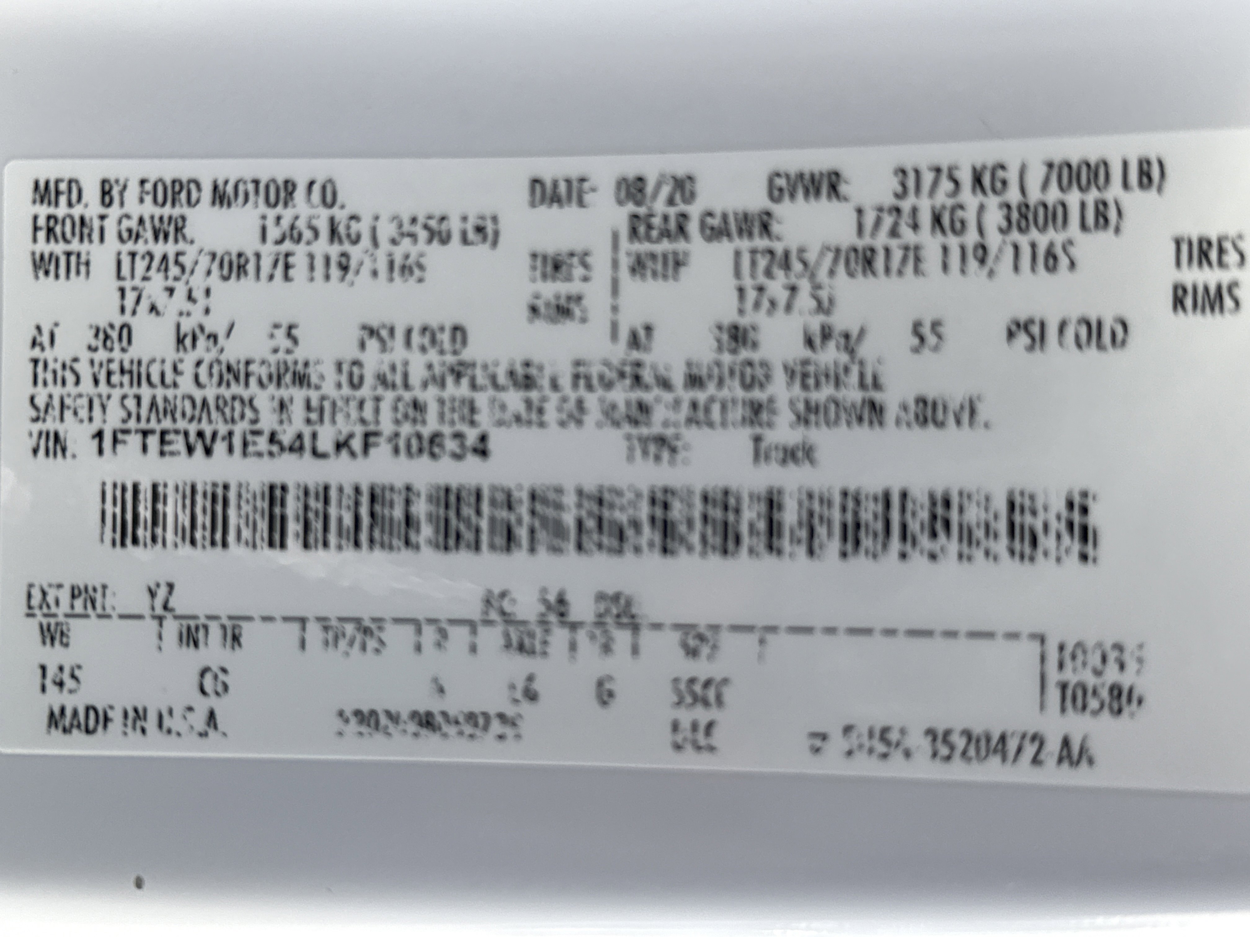 Certified 2020 Ford F150 XL w/ Equipment Group 101A Mid AWD/4WD image 31