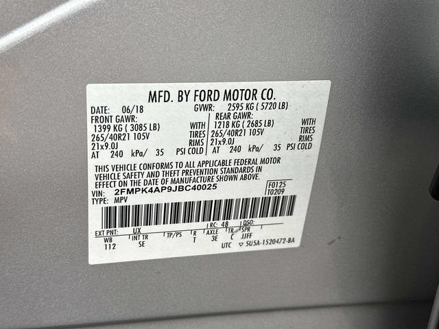 Certified 2018 Ford Edge Sport w/ Equipment Group 401A AWD/4WD image 18