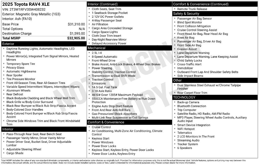 Used 2025 Toyota RAV4 XLE FWD image 4