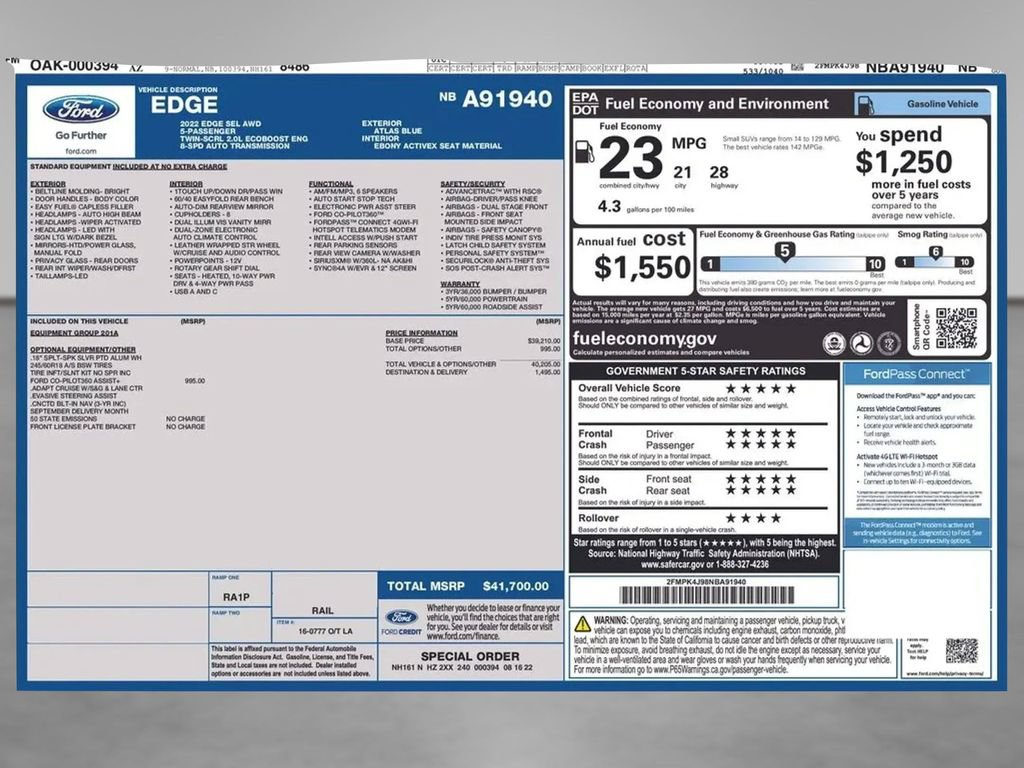 Certified 2022 Ford Edge SEL AWD/4WD image 3