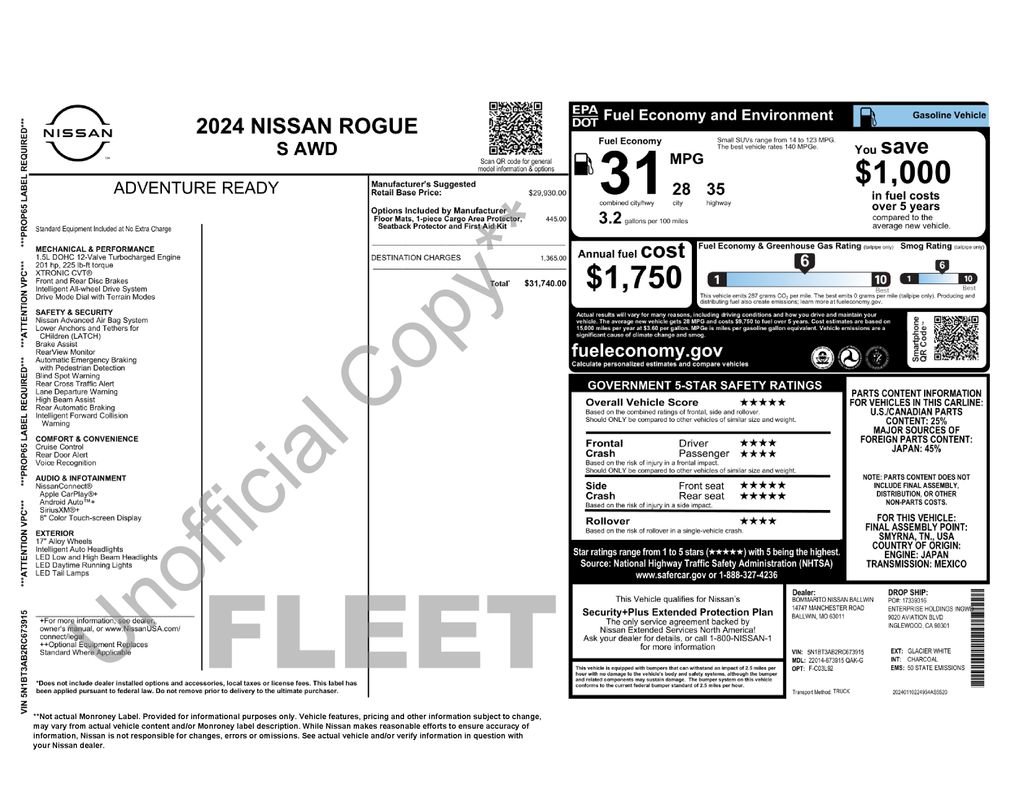 Used 2024 Nissan Rogue S AWD/4WD image 28
