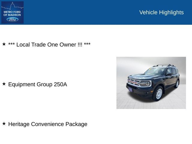 Certified 2023 Ford Bronco Sport Heritage w/ Heritage Convenience Package AWD/4WD image 2