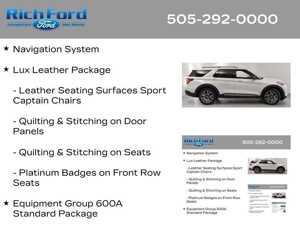 Certified 2025 Ford Explorer Platinum w/ Ultimate Package AWD/4WD image 13
