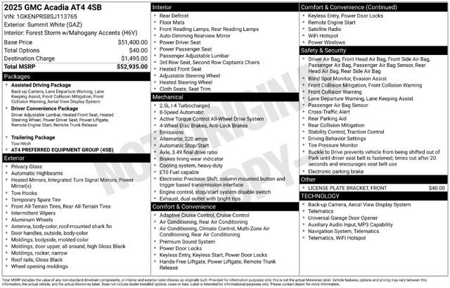 Used 2025 GMC Acadia AT4 AWD/4WD image 28