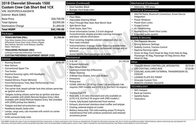 Used 2018 Chevrolet Silverado 1500 Custom w/ Texas Edition image 25