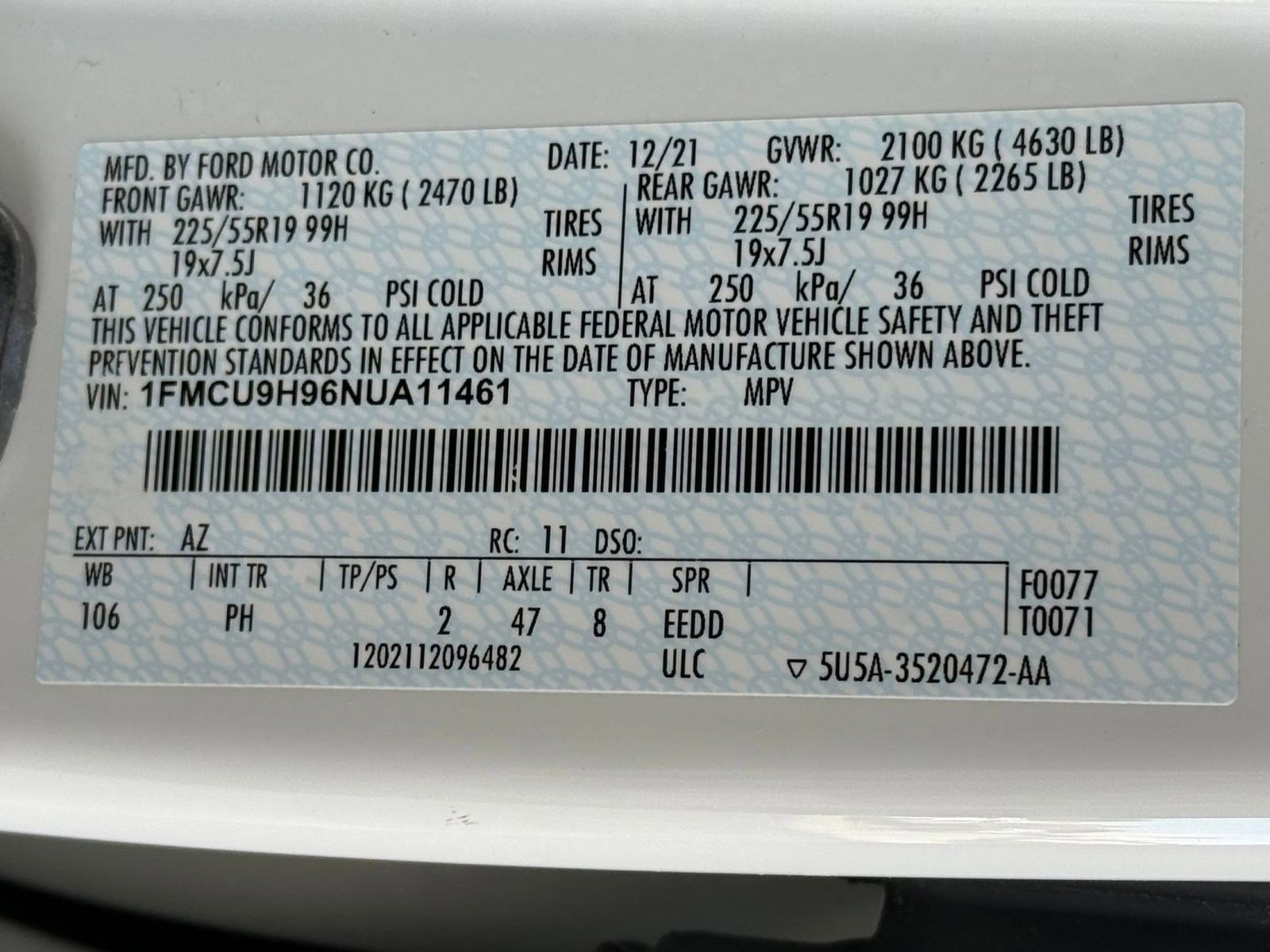 Certified 2022 Ford Escape SEL w/ SEL Stealth AWD Package image 23