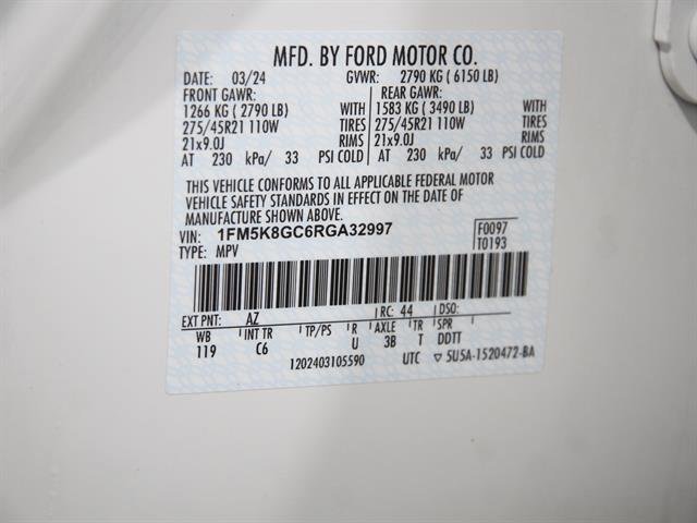Certified 2024 Ford Explorer ST w/ Equipment Group 401A image 25