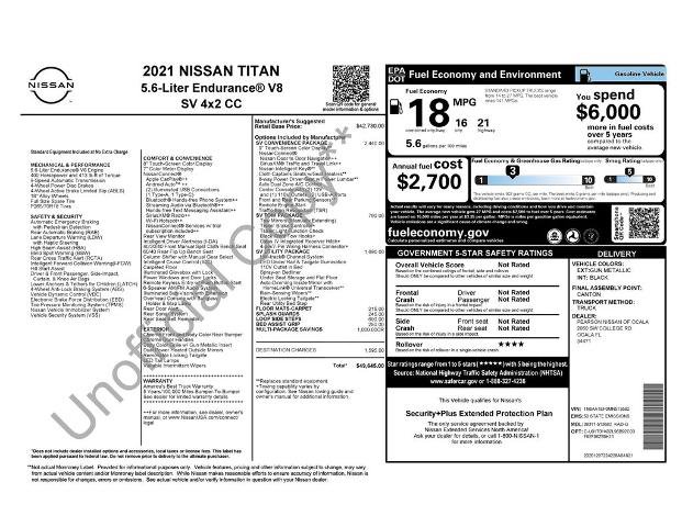 Used 2021 Nissan Titan SV w/ SV Convenience Package image 5