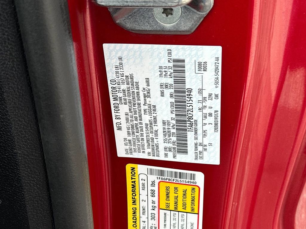 Certified 2020 Ford Mustang GT Premium w/ GT Performance Package RWD image 27