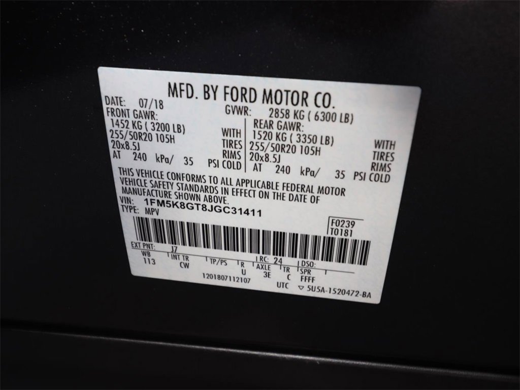 Certified 2018 Ford Explorer Sport w/ Equipment Group 401A image 25