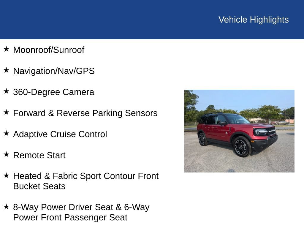 Certified 2025 Ford Bronco Sport Outer Banks w/ Outer Banks Tech Package+ AWD/4WD image 32