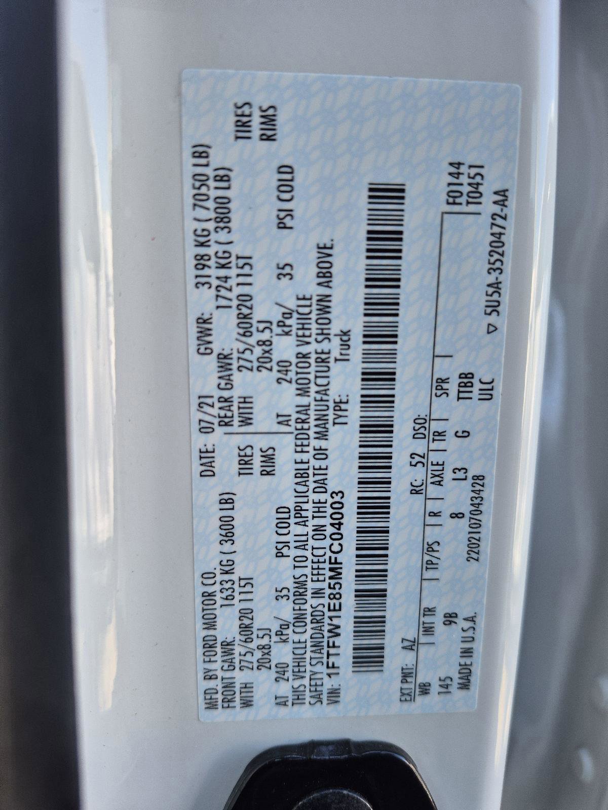 Certified 2021 Ford F150 Platinum w/ Equipment Group 701A High image 5